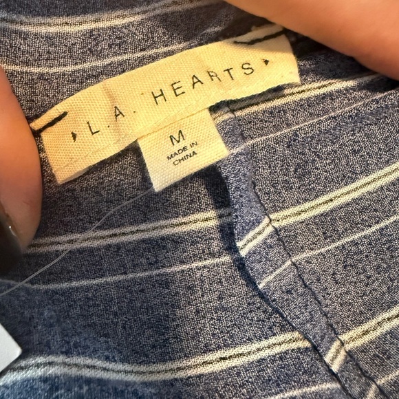 NWT La Hearts Blue Crop Peplum Tank Top - Picture 3 of 6